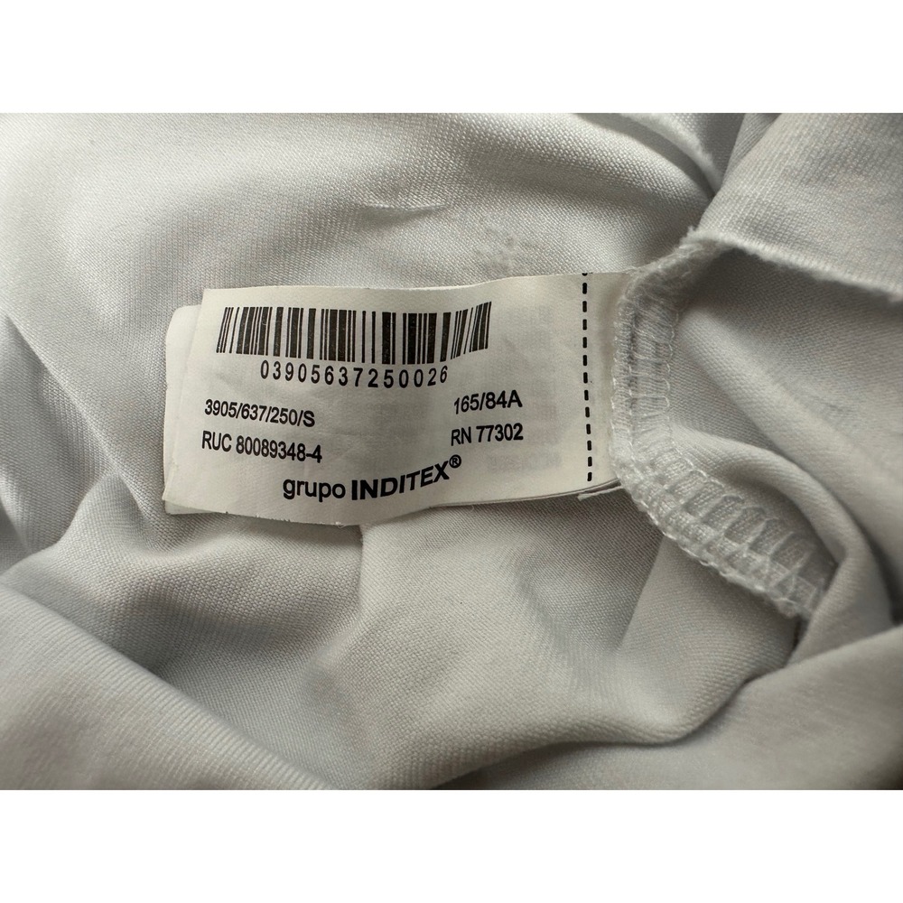Zara White Bodysuit Sleeveless Ruched‎ Sweetheart Neckline Women's S - Picture 5 of 9